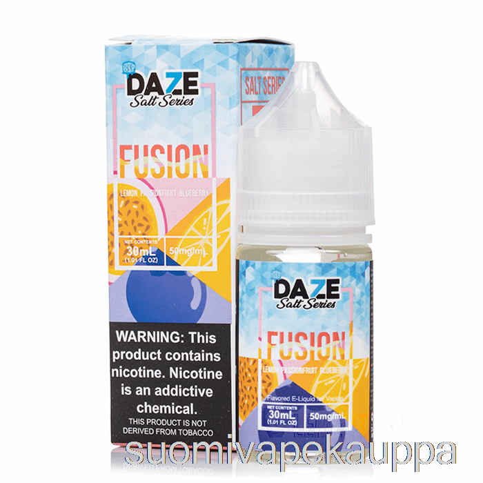 Vape Suomi Jäinen Sitruuna Passionhedelmä Mustikka - 7 Daze Fuusiosuolaa - 30ml 30mg